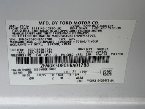 Used 2017 Ford Flex Limited w/ Equipment Group 301A FWD image 28