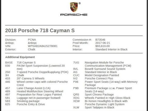 Used 2018 Porsche 718 Cayman S RWD image 7
