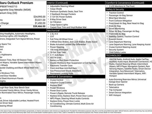 New 2026 Subaru Outback Premium image 32