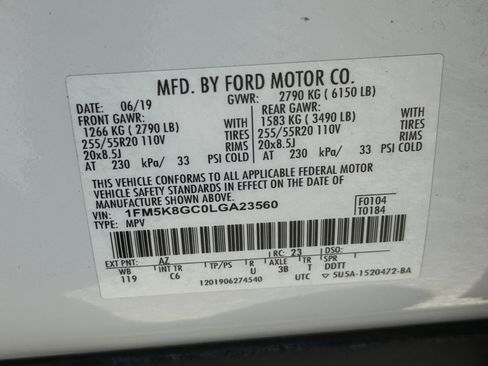 Used 2020 Ford Explorer ST w/ Premium Technology Package image 38