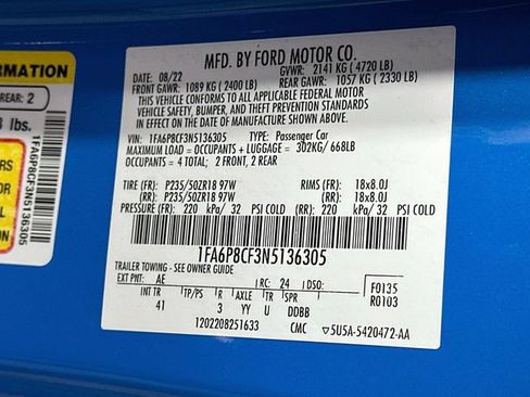 Used 2022 Ford Mustang GT Premium w/ Ford Safe & Smart Package RWD image 25