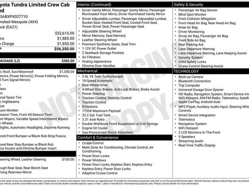 Used 2023 Toyota Tundra Limited w/ Power Package RWD image 34