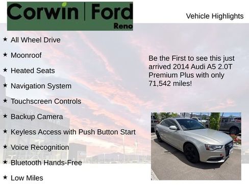 Used 2014 Audi A5 2.0T Premium Plus w/ Premium Plus Package AWD/4WD image 4