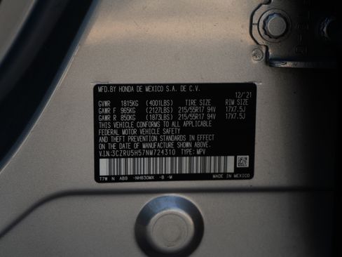 Certified 2022 Honda HR-V EX image 45