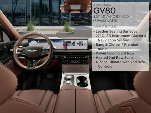New 2026 Genesis GV80 3.5T Advanced image 15