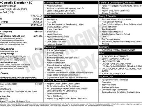 New 2026 GMC Acadia Elevation w/ Black Edition image 6