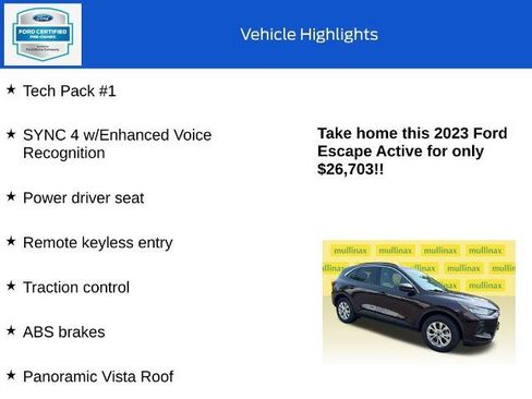 Certified 2023 Ford Escape Active w/ Tech Pack #1 AWD/4WD image 18