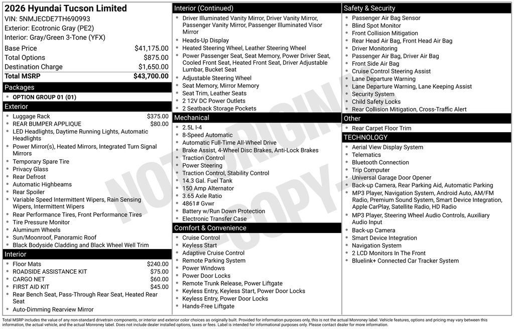 New 2026 Hyundai Tucson Limited AWD/4WD image 3