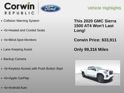 Used 2020 GMC Sierra 1500 AT4 w/ AT4 Premium Package image 6