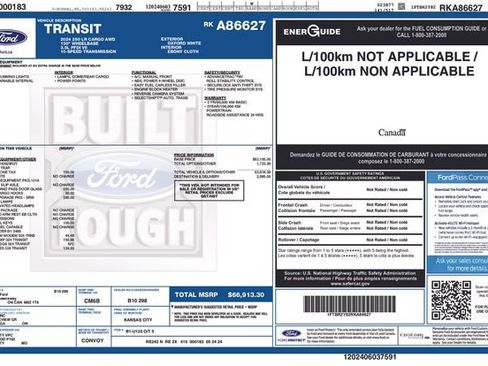 Certified 2024 Ford Transit 250 Low Roof AWD w/ Exterior Upgrade Package image 24