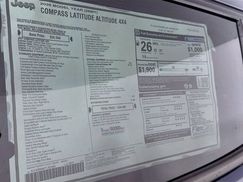 New 2026 Jeep Compass Latitude AWD/4WD image 20