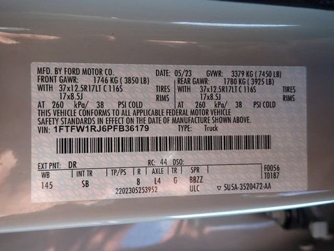 Certified 2023 Ford F150 Raptor w/ Equipment Group 802A Raptor R AWD/4WD image 24