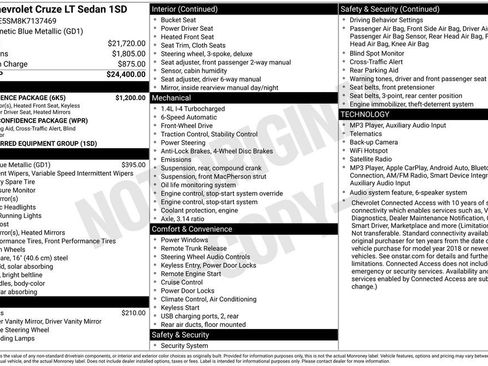 Used 2019 Chevrolet Cruze LT w/ Convenience Package FWD image 10