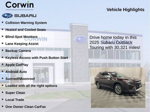 Used 2025 Subaru Outback Touring w/ Popular Package #2 AWD/4WD image 6