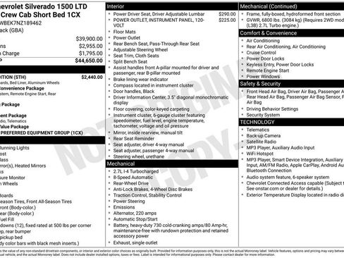 Used 2022 Chevrolet Silverado 1500 Custom w/ Rally Edition RWD image 6