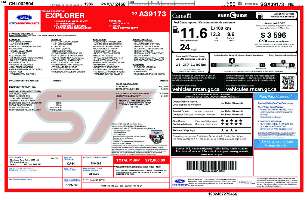 Used 2025 Ford Explorer ST AWD/4WD image 81