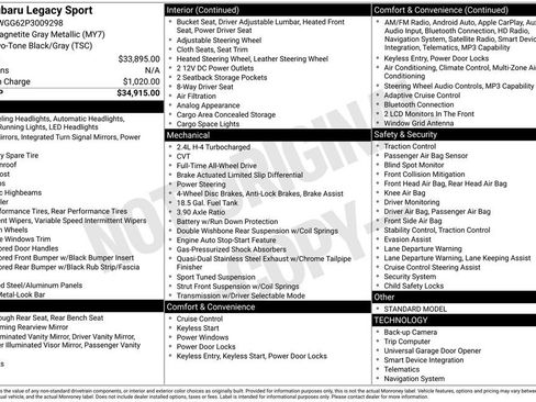 Used 2023 Subaru Legacy Sport image 29
