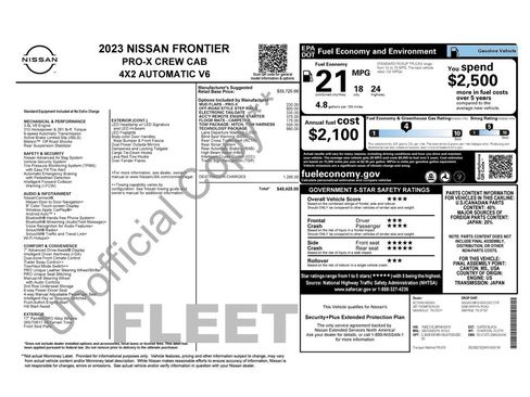 Used 2023 Nissan Frontier Pro-X w/ Technology Package RWD image 5