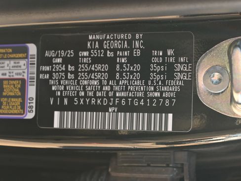 Used 2026 Kia Sorento SX Prestige w/ Olive Brown Leather Package image 38