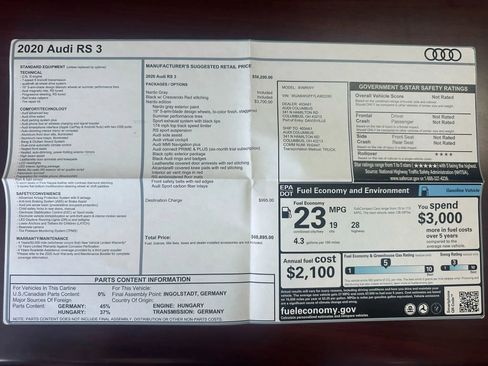 Used 2020 Audi RS 3 image 44