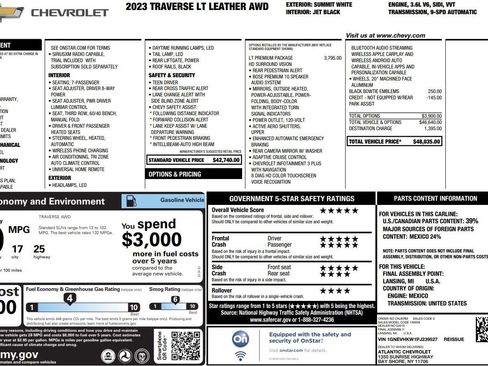 Used 2023 Chevrolet Traverse LT w/ LT Premium Package AWD/4WD image 39