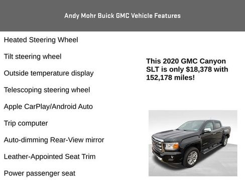 Used 2020 GMC Canyon SLT w/ Driver Alert Package image 12