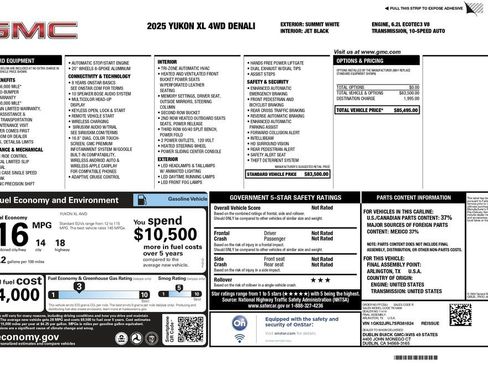 Used 2025 GMC Yukon XL Denali AWD/4WD image 3
