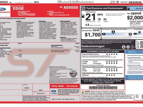 Used 2022 Ford Edge ST AWD/4WD image 7