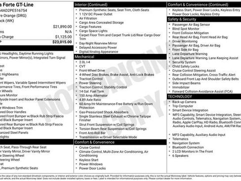 Used 2023 Kia Forte GT-Line FWD image 40