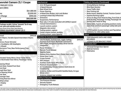 Used 2018 Chevrolet Camaro ZL1 image 7