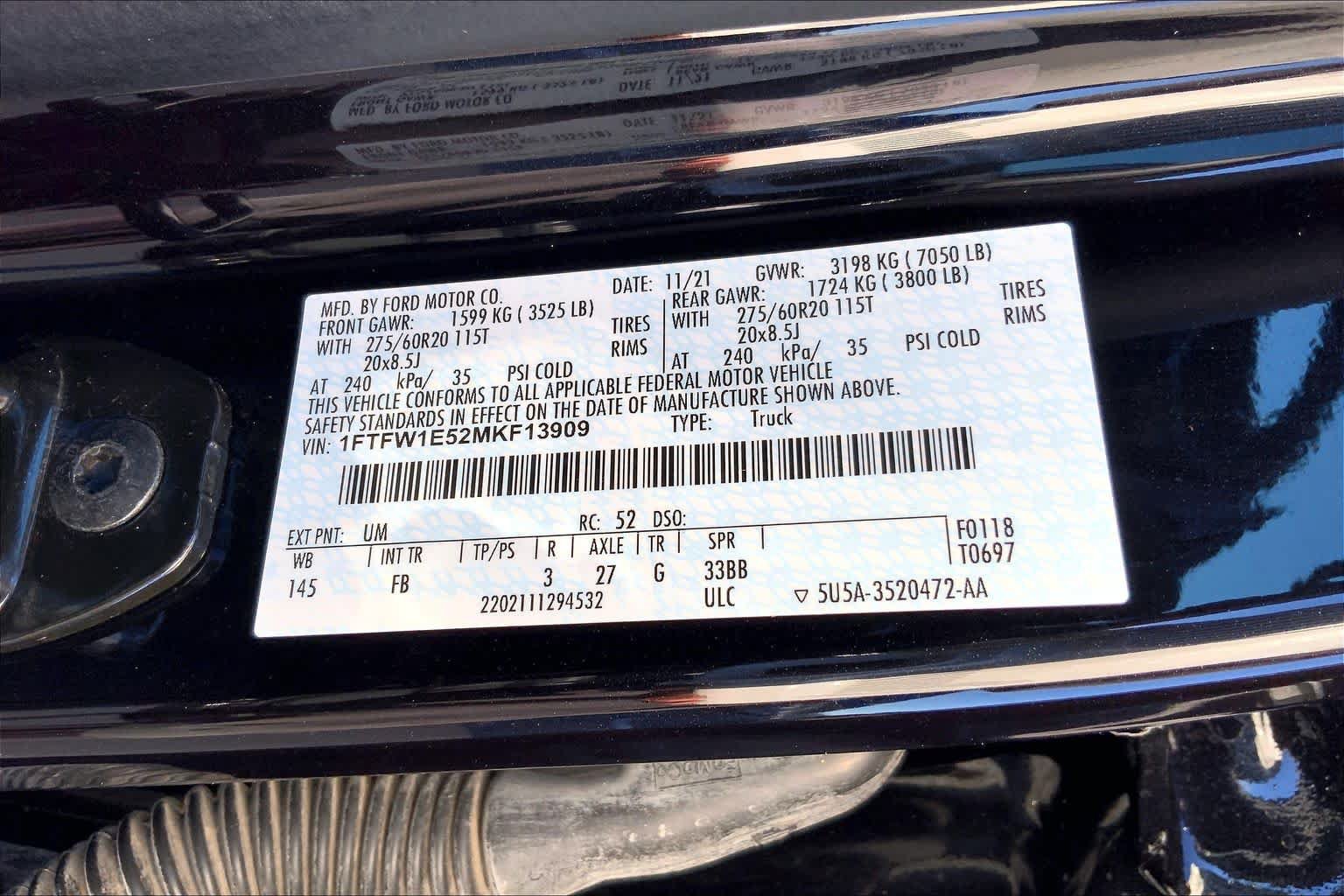 Used 2021 Ford F150 XLT w/ Equipment Group 302A High AWD/4WD image 37