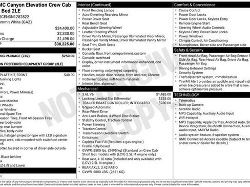 Certified 2022 GMC Canyon Elevation w/ Trailering Package RWD image 36