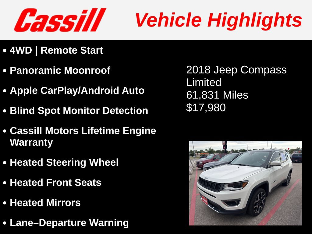 Used 2018 Jeep Compass Limited w/ Navigation Group AWD/4WD image 3