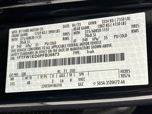 Used 2023 Ford F150 XLT w/ Equipment Group 302A High AWD/4WD image 12