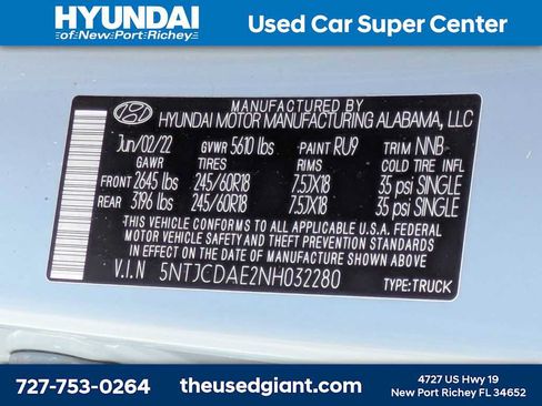 Certified 2022 Hyundai Santa Cruz SEL w/ Activity Package AWD/4WD image 36