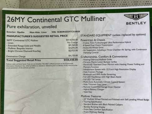 New 2026 Bentley Continental GT Speed AWD/4WD image 28