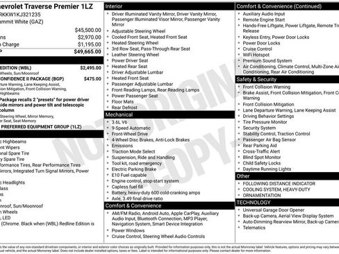 Used 2019 Chevrolet Traverse Premier w/ Redline Edition FWD image 2