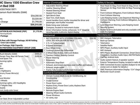 Used 2022 GMC Sierra 1500 Elevation w/ LPO, Elevation Black Package AWD/4WD image 2