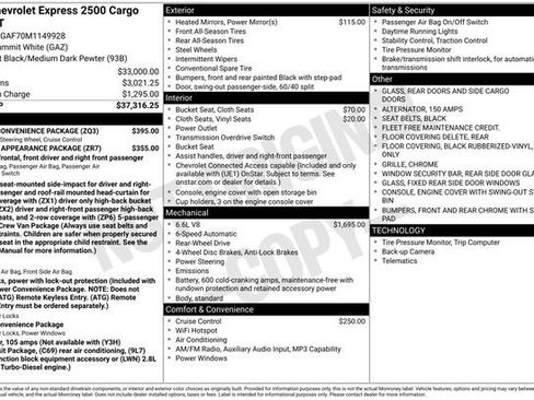 Used 2021 Chevrolet Express 2500 Work Van w/ Driver Convenience Package image 3