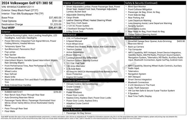 Used 2024 Volkswagen GTI SE FWD image 3