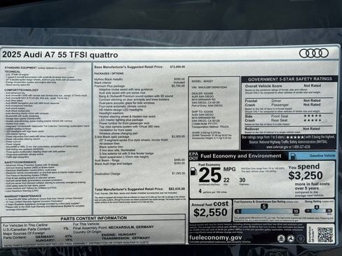 New 2025 Audi A7 3.0T Premium Plus image 21