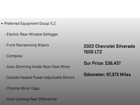 Used 2022 Chevrolet Silverado 1500 LTZ w/ LTZ Convenience Package II AWD/4WD image 18