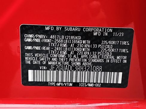 Certified 2024 Subaru Crosstrek 2.0i Premium AWD/4WD image 38