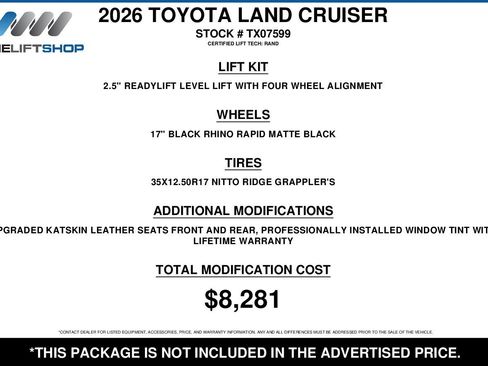 Used 2026 Toyota Land Cruiser 1958 image 2