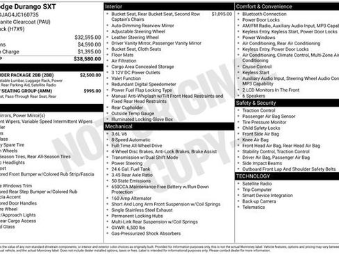 Used 2018 Dodge Durango SXT w/ Quick Order Package 2BB image 13