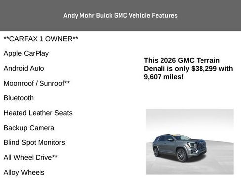 Used 2026 GMC Terrain Denali w/ LPO, Floor Liner Package AWD/4WD image 4