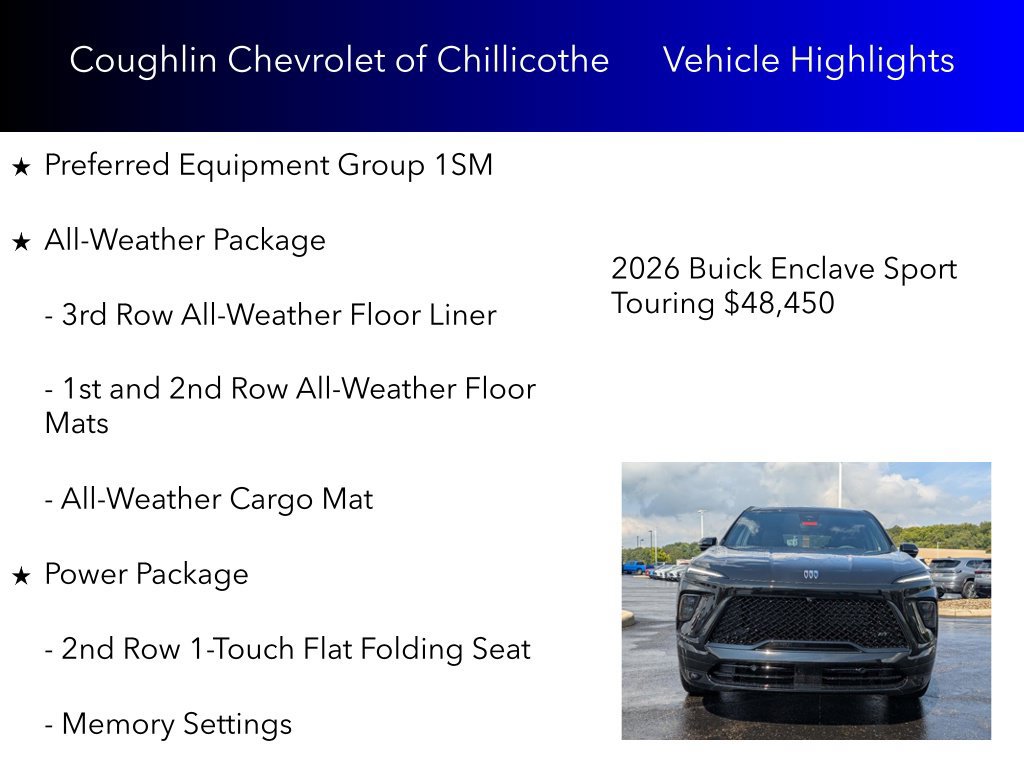 New 2026 Buick Enclave Sport Touring w/ Power Package FWD image 5