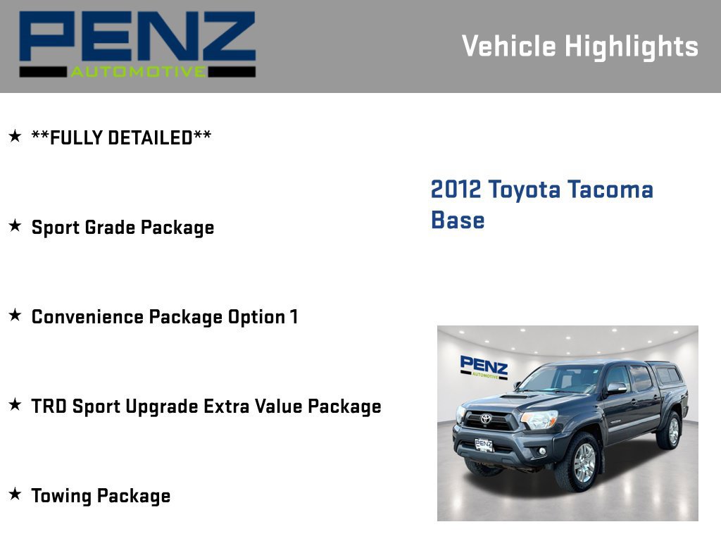 Used 2012 Toyota Tacoma 4x4 Double Cab w/ TRD Sport Upgrade Pkg image 7