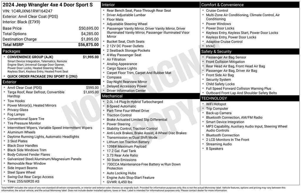 Used 2024 Jeep Wrangler Unlimited w/ Convenience Group AWD/4WD image 17