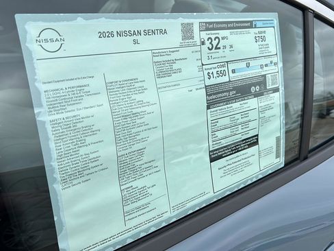 New 2026 Nissan Sentra SL w/ Floor Mat Package FWD image 29